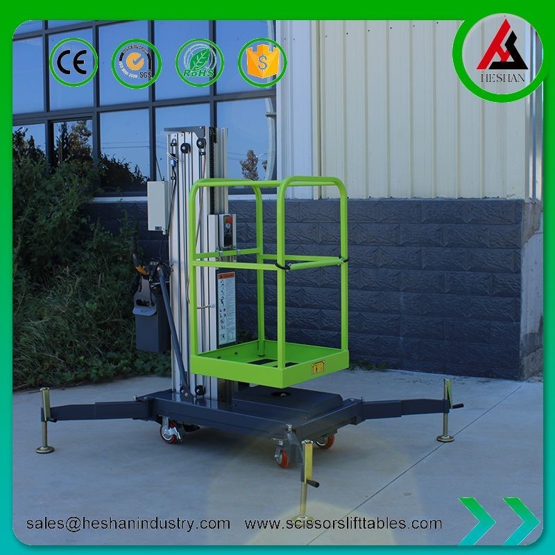 4m 6m 8m 10m Vertical Mast Lift Aluminium Hydraulic One Man Platform Lift
